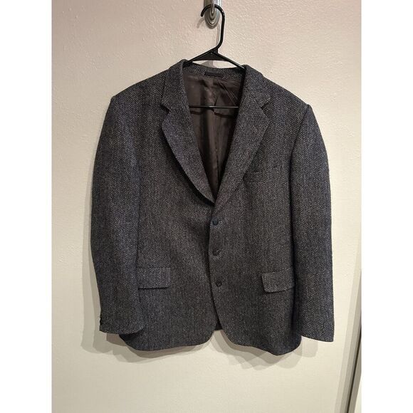 Kevin & Howlin Donegal Mist Irish Tweed Blazer Mens 44r Gray Mohair Cashmere - Picture 1 of 10